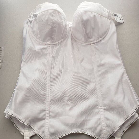 Goddess Strapless Corset Size 36B White Wedding NEW Underwire Sexy - Picture 1 of 6